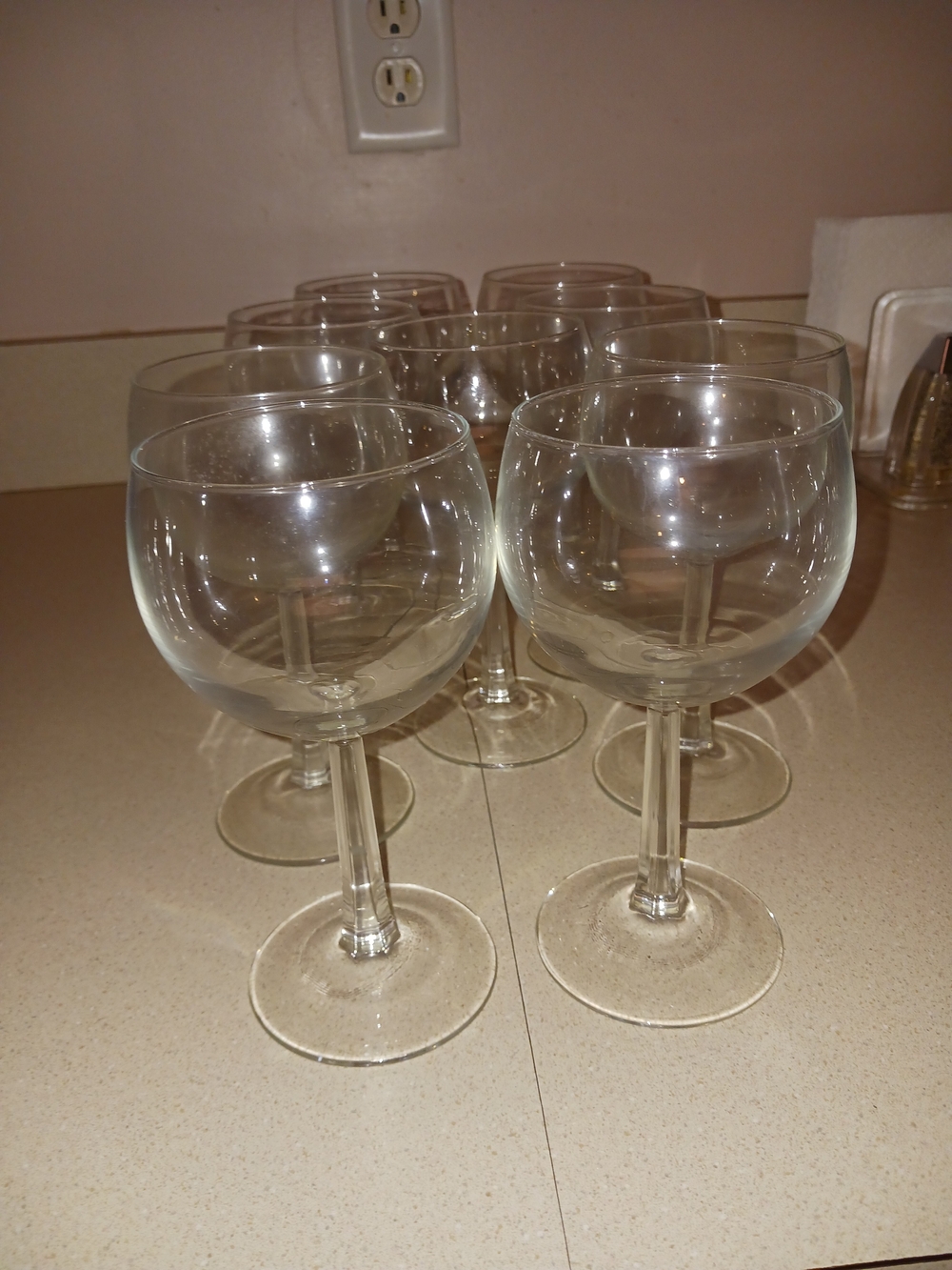 Classic Clear Glass Goblets - Set of 8